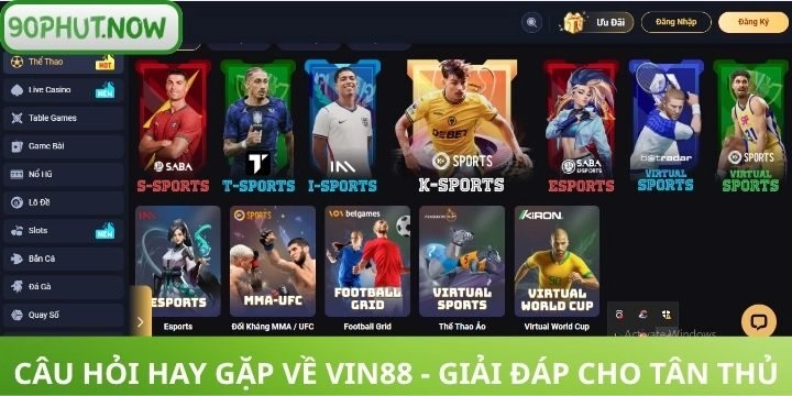 Nhà cái Vin88 điểm đến lý tưởng cho game thủ