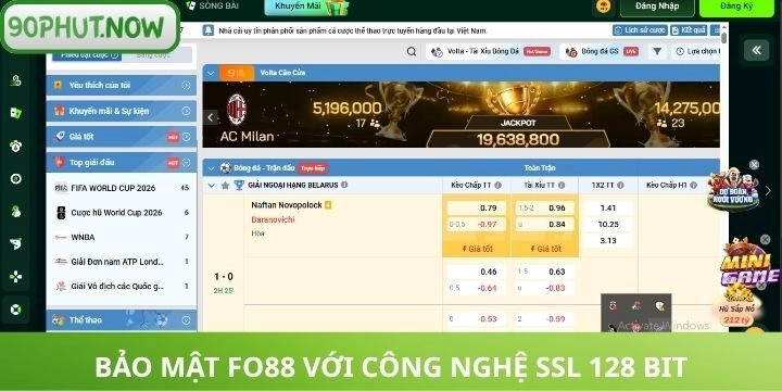 Bảo mật an toàn với công nghệ SSL nền tảng Fo88