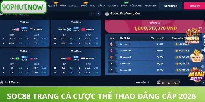 Giới thiệu nhà cái thể thao Soc88 đẳng cấp nhất 2026
