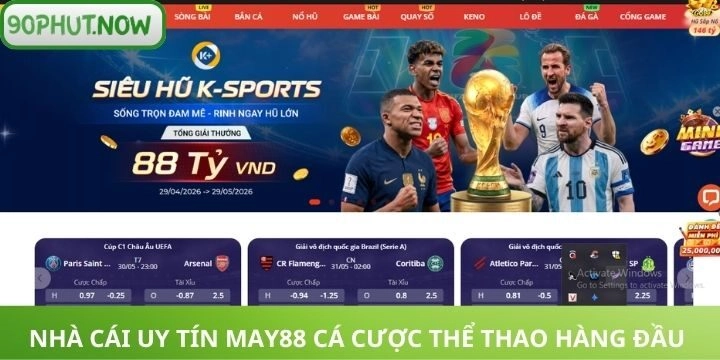 Nhà cái uy tín May88 cá cược thể thao hàng đầu