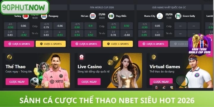 Sảnh cược thể thao hot nhất nhà cái Nbet