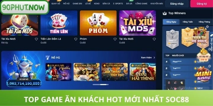 Top game đẳng cấp ăn khách mới nhất Soc88