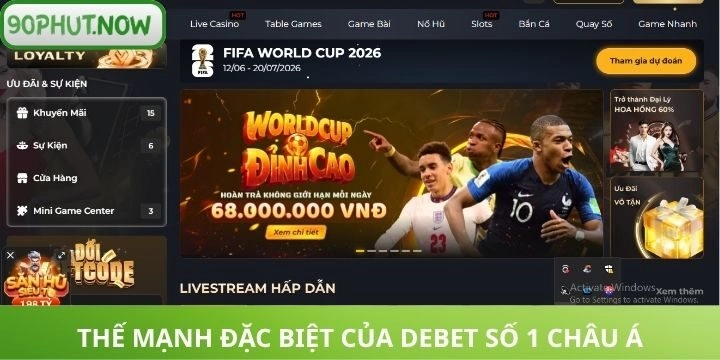 Thế mạnh đặc biệt của Debet số 1 Châu Á